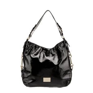 Pretty Vintage MICHAEL KORS Black Patent Leather Shoulder Bag